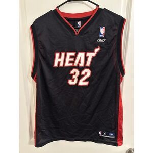 VTG Reebok Black Miami Heat Shaquille O'Neal #32‎ Size Youth XL EUC